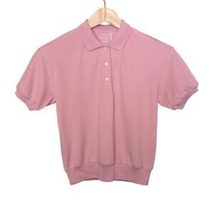 Everlane Polo Shirt Womens Size XS Mauve Oversized Organic Cotton Blend NWT